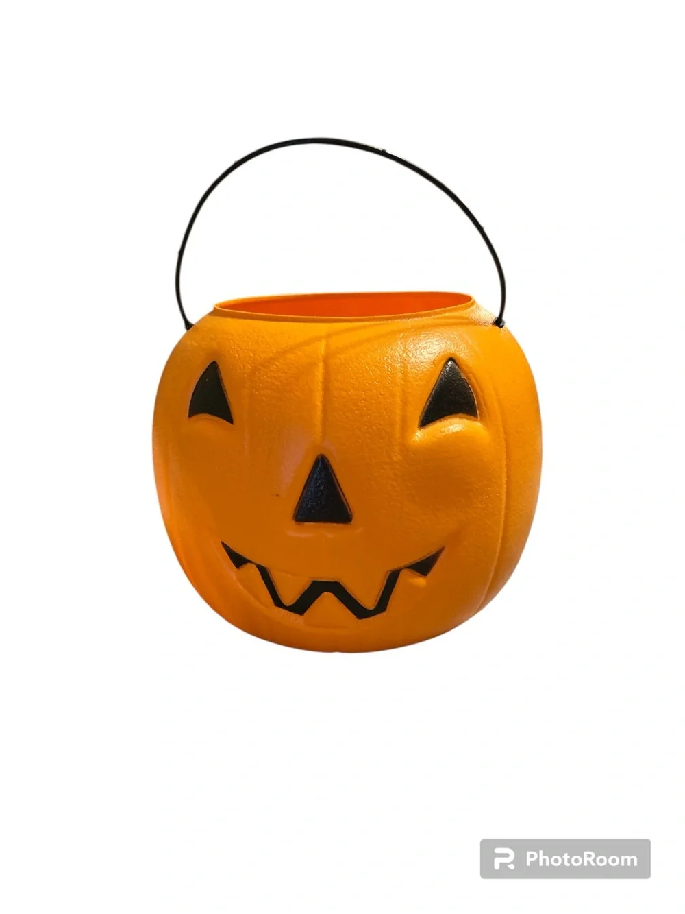 Vintage orange Jack-O'-Lantern Candy Bucket